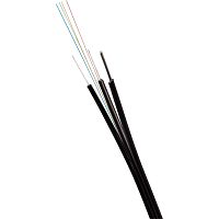 ВО кабель универсальный FTTH Drop с тросом, плоский, FRP, нг(А)-HF, 4 волокна, OS2 Ultra, черный | код LAN-OFC-FUF4-SU-HF-T | LANMASTER