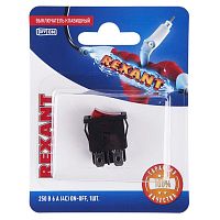 Выключатель клавишный 250В 6А (4с) ON-OFF красн. с подсветкой Mini (RWB-207 SC-768) блист. | код 06-0300-A | Rexant