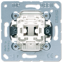 Выключатель 1-клавишный. Механизм. (однополюсный) 10A 250V | код 501U | JUNG