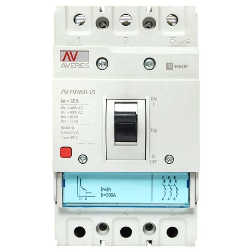 Автоматический выключатель AV POWER-1/3 32А 80kA TR AVERES | код mccb-13-32H-TR-av | EKF фото 4