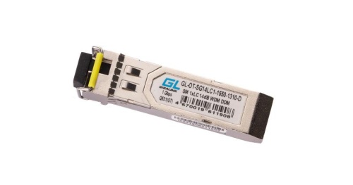 Модуль GIGALINK SFP, WDM, 1.25Гбит/c, одно волокно SM, LC, Tx:1550/Rx:1310 нм, DDM, 14 дБ (до 20 км) | код GL-OT-SG14LC1-1550-1310-D | GIGALINK