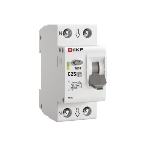 Устройство защиты от дугового пробоя (УЗДП) с автоматическим выключателем 1P+N 25А (C) 6кА PROxima | код afdd-2-25C-pro | EKF фото 2