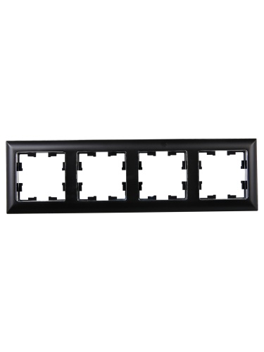 Рамка 4-м BRITE РУ-4-Бр хром/черн. | код BR-M42-12-2-K23 | IEK фото 3