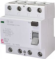Реле дифференциальное (УЗО) 4р EFI-4 100/0,03 тип A (10kA) | код 002062150 | ETI