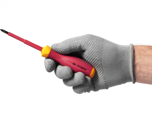 Отвертка диэлектрическая крестовая PH1х80 K3 1000В ARMA2L 3 | код. A2L3-SC30-K3-PH-10-080 | IEK фото 3