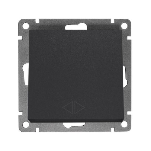 Афина выключатель перекрёстный одноклавишный , с/у, 10А, 220В, механизм графит (еврослот) | код A0024-Gr | Universal