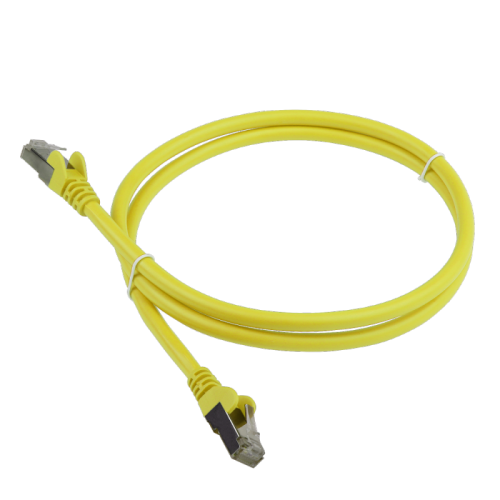 Патч-корд LANMASTER LSZH SFTP кат.6A, 0.5 м, желтый | код LAN-PC45/S6A-0.5-YL | LANMASTER