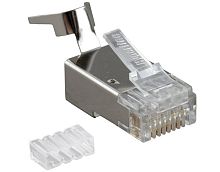 Разъем RJ45 8P8C кат.6 FTP PLUG-8P8C-UV-C6-TW-SH-10 экранир. универс. (уп.10шт) | код 49340 | Hyperline