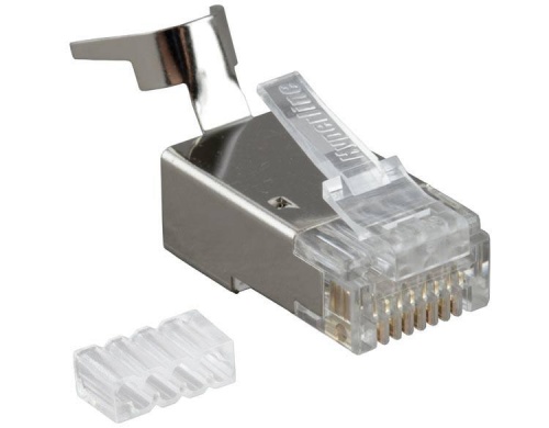 Разъем RJ45 8P8C кат.6 FTP PLUG-8P8C-UV-C6-TW-SH-10 экранир. универс. (уп.10шт) | код 49340 | Hyperline