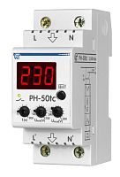 Реле напряжения РН-50tc - 50А – 220В DIN – рейка для защиты техники во всей квартире 2 DIN, журнал аварий, температурная защита | код 3425600050tс | Новатек-Электро