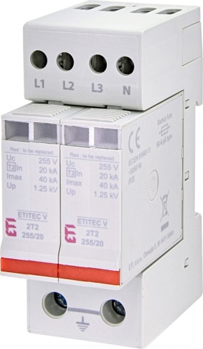 Ограничитель перенапряжения ETITEC V 2T2 440/20 4+0 RC | код 002442950 | ETI
