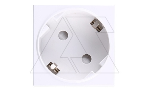 Noen - Розетка 2P+E, 2М, защ. шторки, со смещением контактов 45°, белая | код OR-GM-9010-W-GS45 | ORNO