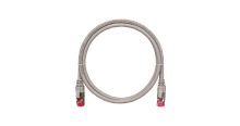 Шнур коммутационный NIKOMAX S/FTP 4 пары, Кат.6a (Класс Ea), 500МГц, 2хRJ45/8P8C, T568B, заливной, с защитой защелки, многожильный, BC (чистая медь), 26AWG (7х0,165мм), PVC нг(А), серый, 0,3м | код NMC-PC4SA55B-003-GY | NIKOMAX