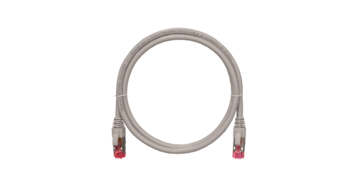 Шнур коммутационный NIKOMAX S/FTP 4 пары, Кат.6a (Класс Ea), 500МГц, 2хRJ45/8P8C, T568B, заливной, с защитой защелки, многожильный, BC (чистая медь), 26AWG (7х0,165мм), PVC нг(А), серый, 0,3м | код NMC-PC4SA55B-003-GY | NIKOMAX