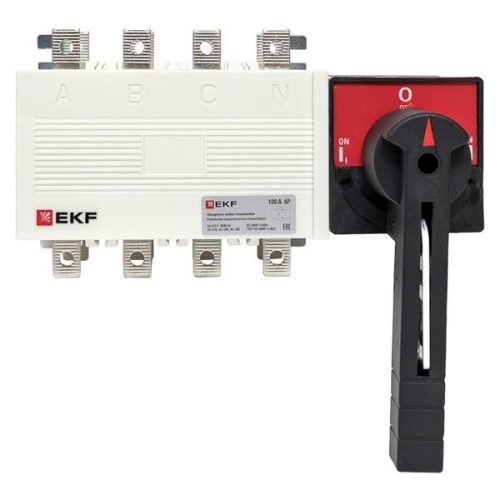 Рубильник-переключатель 100A 4P c рукояткой управления для прямой установки PowerSwitch EKF | код pscs-100-4 | EKF фото 2 Рубильник-переключатель 100A 4P c рукояткой управления для прямой установки PowerSwitch EKF | код pscs-100-4 | EKF фото 2