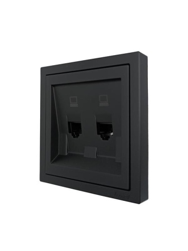 ZIMA Розетка компьютерная 2-ая черный бархат LEZARD | код 704-4288-141 | LEZARD фото 2 ZIMA Розетка компьютерная 2-ая черный бархат LEZARD | код 704-4288-141 | LEZARD фото 2