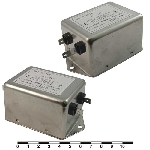 Сетевой фильтр RUICHI DL-8T1 8A. 250V, 4,7 нФ | код 85102 | Ruichi