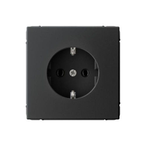 Розетка ArtGallery 16А с заземл. механизм карбон | код GAL001043 | Systeme Electric