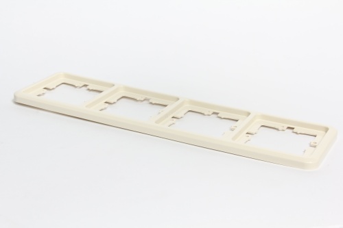 Рамка 4 поста бежевая | код С140-003 | GUSI ELECTRIC