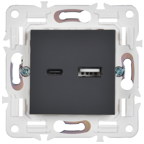 SKANDY Роз. USB A+C 18Вт SK-R13T титан IEK | код SK-U22-018-K48 | IEK фото 2