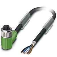 Кабель для датчика / исполнительного элемента SAC-5P-10,0-PVC/M12FR SH BK | код 1527757 | PHOENIX CONTACT