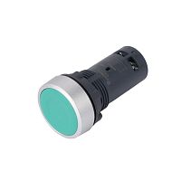Кнопка SB7 моноблочная 22мм зеленая с возвратом, металл, 2НО, IP65 | код SB7EA33 | Systeme Electric