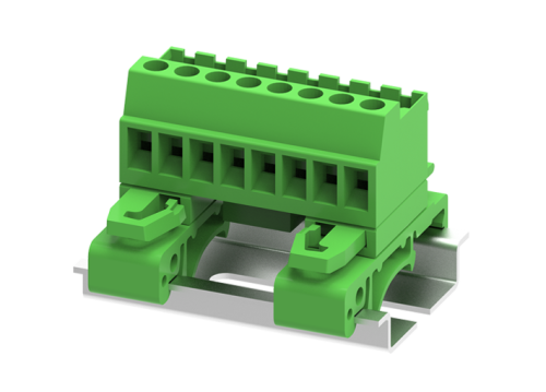 MC-PC5.08V10C-T-0001 Разъём штекерный MC,шаг 5.08мм,10 конт. для DIN-рейки,зел., шт | код MC-PC5.08V10C-T-0001 | SUPU
