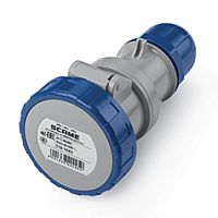 Разъем пром. силовой CEE кабельный, гнездо, 16A, 2P+E 6h, 200_250VAC 50/60Hz, IP66/IP67/IP69, серия OPTIMA | код 318.1643 | Scame