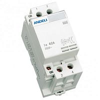 Контактор модульный КМ63-20/11(1NO+1NC) 2P 20A (ANDELI) | код ADL08-230 | ANDELI