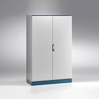 Щит EMOX моноблочный 1600x1200x400мм (ВxШxГ) с монтажной панелью, RAL7035, IP55 | код EMOX-121604PR | ETA