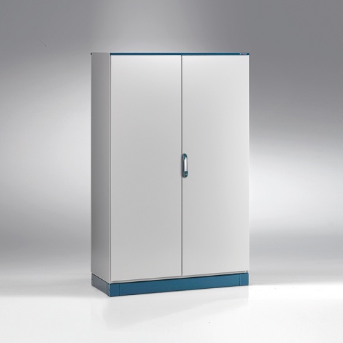 Щит EMOX моноблочный 1600x1200x400мм (ВxШxГ) с монтажной панелью, RAL7035, IP55 | код EMOX-121604PR | ETA