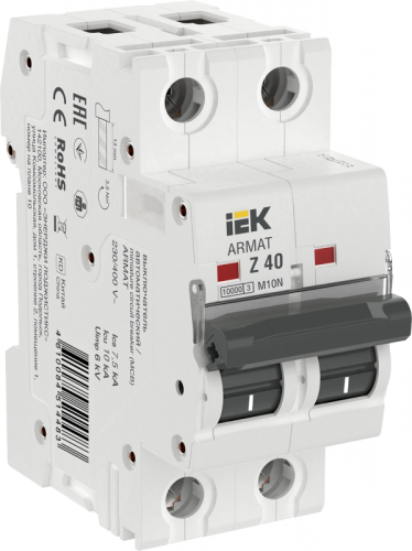 ARMAT Авт. выкл. M10N 2P Z 40А IEK | код AR-M10N-2-Z040 | IEK