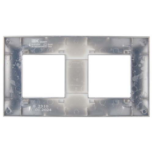 SKANDY Рамка 2-мест. SK-F32N металл никель IEK | код SK-M22-M-K50 | IEK фото 3