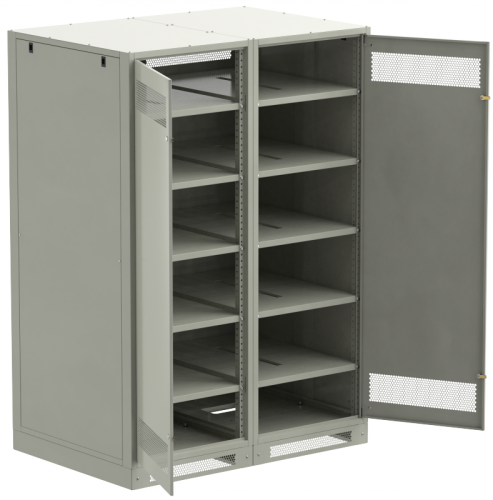 ITK LINEA B Шкаф (пустой) 2000х1400мм дверь двуст. мет. сер. | код LB35-20H49-2M | ITK by IEK