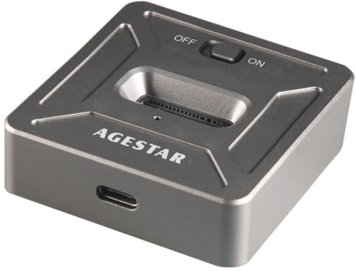 Док-станция SSD AgeStar 31CBNV1C NVMe USB3.2 алюминий черный M2 2280 M-key | код 1852189 | AgeStar
