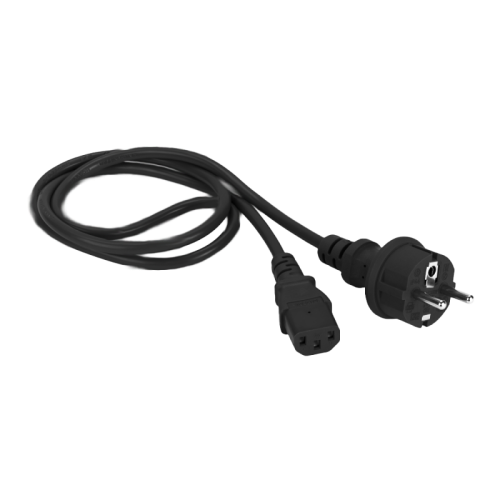 Шнур питания C13-Schuko прямая, 3х0.75, 220В, 10А, черный, 1 метр | код LAN-PP13/SH-1.0-BK | LANMASTER