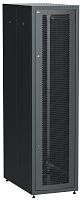 ITK Шкаф сетевой напольный LINEA E 47U 600х1000мм перфорированная передняя дверь задняя металлическая черный | код LE05-47U61-PM | IEK
