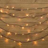 Гирлянда Твинкл Лайт 6 м, темно-зеленый ПВХ, 40 LED, цвет ТЕПЛЫЙ БЕЛЫЙ | код 303-026 | NEON-NIGHT
