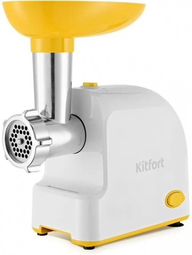 Мясорубка Kitfort КТ-2113-2 1000Вт белый/желтый | код 1852979 | KITFORT