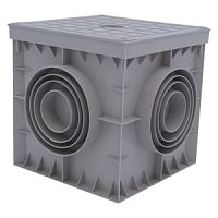 Распределительная коробка с крышкой 200x200x200мм, 4 вывода, пластик, серый цвет | код CP202020 | CETINKAYA PANO