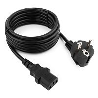 Кабель питания Cablexpert PC-186-10, 3.0м, Schuko- C13, 6А, черный, с заземлением | код PC-186-10 | Cablexpert