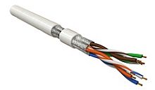 Hyperline UFTP4-C6-P26-IN-LSZH-WH-500 (500 м) Кабель витая пара, экранированная U/FTP, категория 6, 4 пары (26 AWG), многожильный (patch), каждая пара в фольге, LSZH, белый | код 445087 | Hyperline