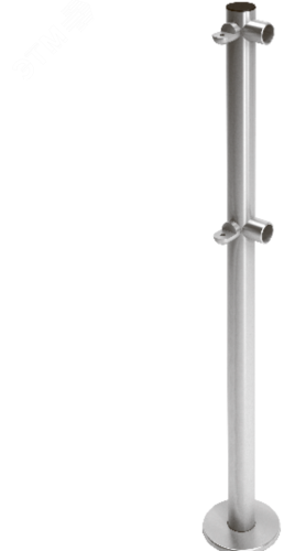 Стойка ограждения L-образная с 2-мя полупетлями под поворотную створку или секцию и 2 муфты справа | код ВЗР 1996.09.01 | Oxgard