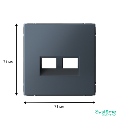 ARTGALLERY НАКЛАДКА двойная для информационных функций типа Keystone, ГРИФЕЛЬ | код GAL000790 | Systeme Electric фото 2 ARTGALLERY НАКЛАДКА двойная для информационных функций типа Keystone, ГРИФЕЛЬ | код GAL000790 | Systeme Electric фото 2
