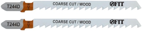 Полотна по дереву, HCS, разведенные, шлифованные зубья 100/74/4.2 мм (T244D), 2 шт | код 40940 | FIT фото 2
