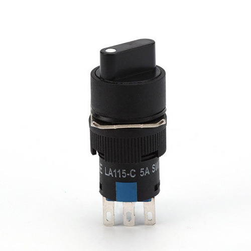 Переключатель LA115-C-11XA, 0-I, фиксация, черный, круглый, 1NO+1NC, 16mm, IP40 | код LA115-C-11XA | GQELE