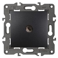 Розетка TV проходная, Эра Elegance, антрацит, 14-3102-05 | код Б0034300 | ЭРА