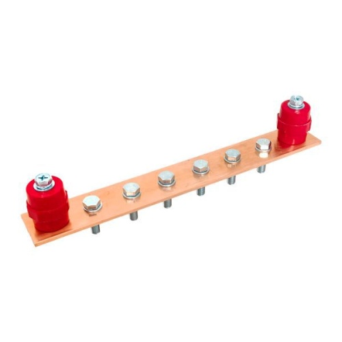 Главная заземляющая шина с изоляторами на 6 подключений ГЗШ-6 Сu EKF | код gc-e2006 | EKF фото 5