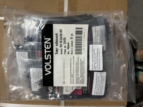 Хомут V02-1B-3.6х150-100 3.6х150 нейл. черн. (уп.100шт) Volsten 12958 фото 3