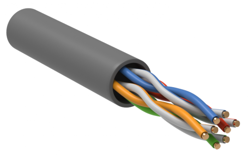 ITK Витая пара U/UTP 5E 4х2х0,52 PVC серый (305м) РФ/Т | код LC1-C5E04-111-T-P-R | ITK by IEK